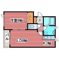 タウンハウス早水Ｂの物件間取画像